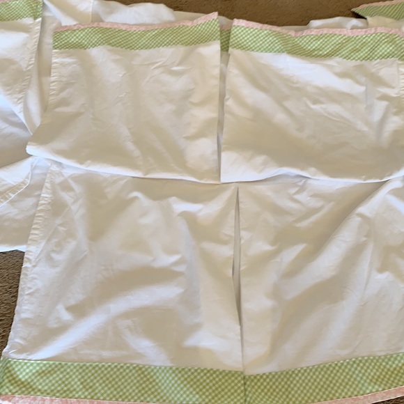 POTTERY BARN KIDS HAYLEY BUTTERFLY CRIB SKIRT - Picture 5 of 8